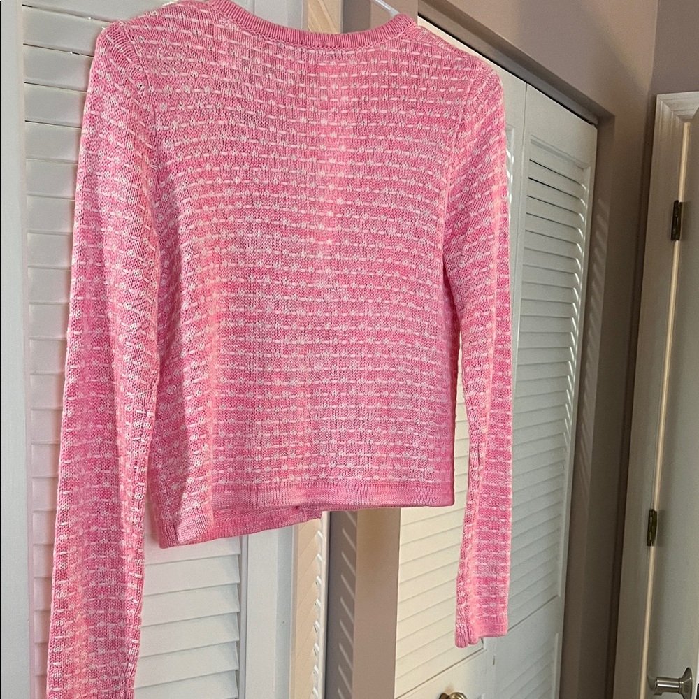 Lilly Pulitzer Pink and White Cardigan - Picture 4 of 4